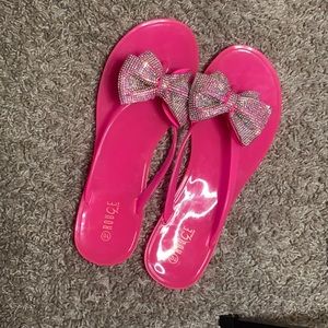 pink bow Sandals
